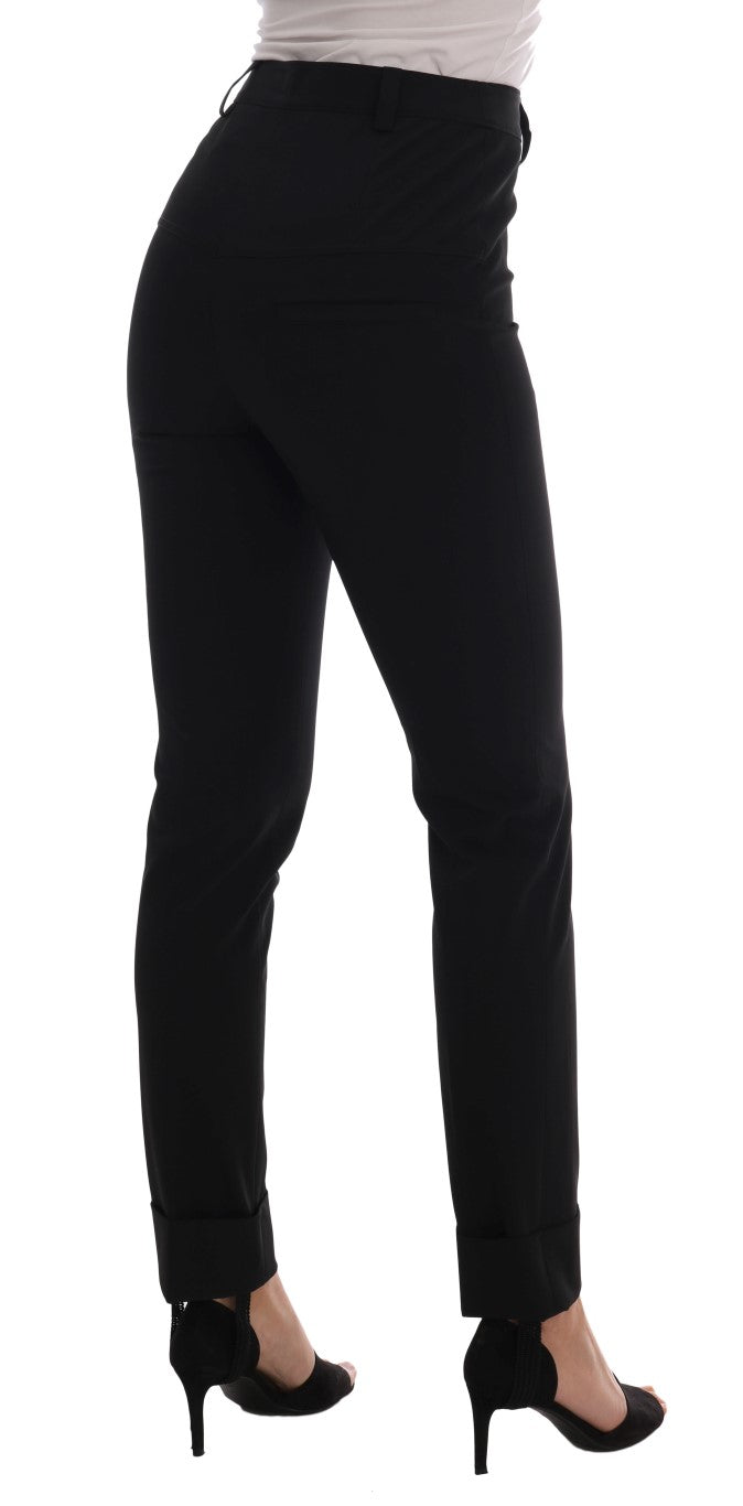 Ermanno Scervino Sleek Black Stirrup Leggings Ermanno Scervino