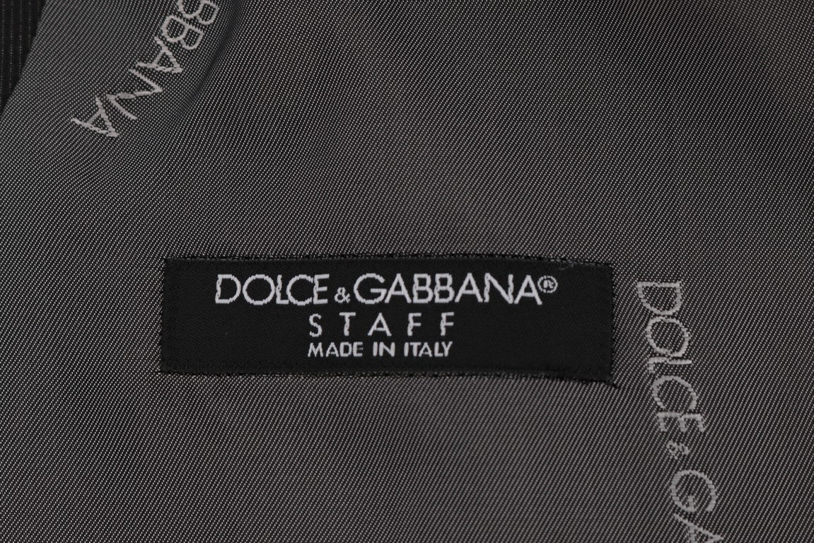 Dolce &amp; Gabbana মার্জিত ধূসর কোমর কোট ন্যস্ত করা