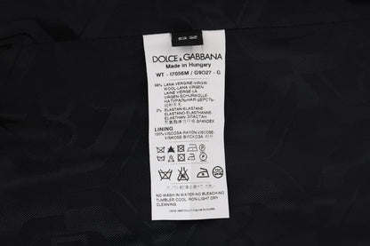 Dolce & Gabbana Elegant Gray Striped Wool Blend Vest Dolce & Gabbana