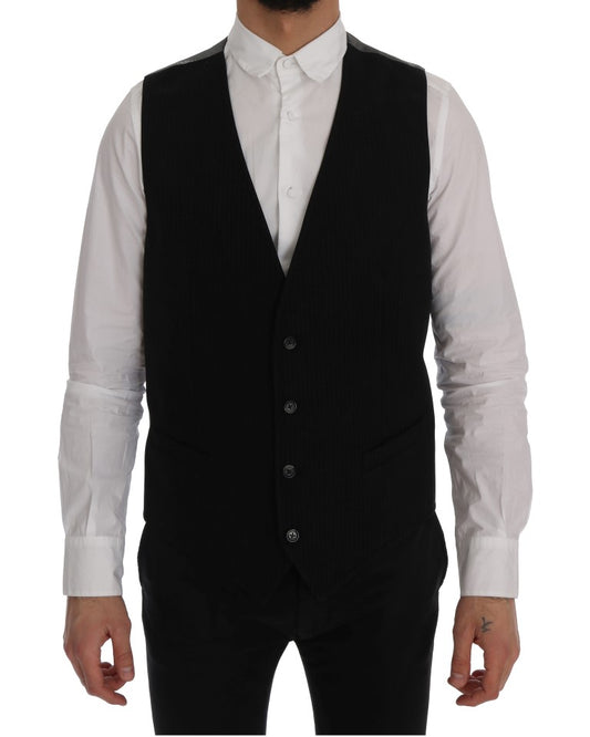 Dolce & Gabbana Elegant Striped Waistcoat Vest Dolce & Gabbana