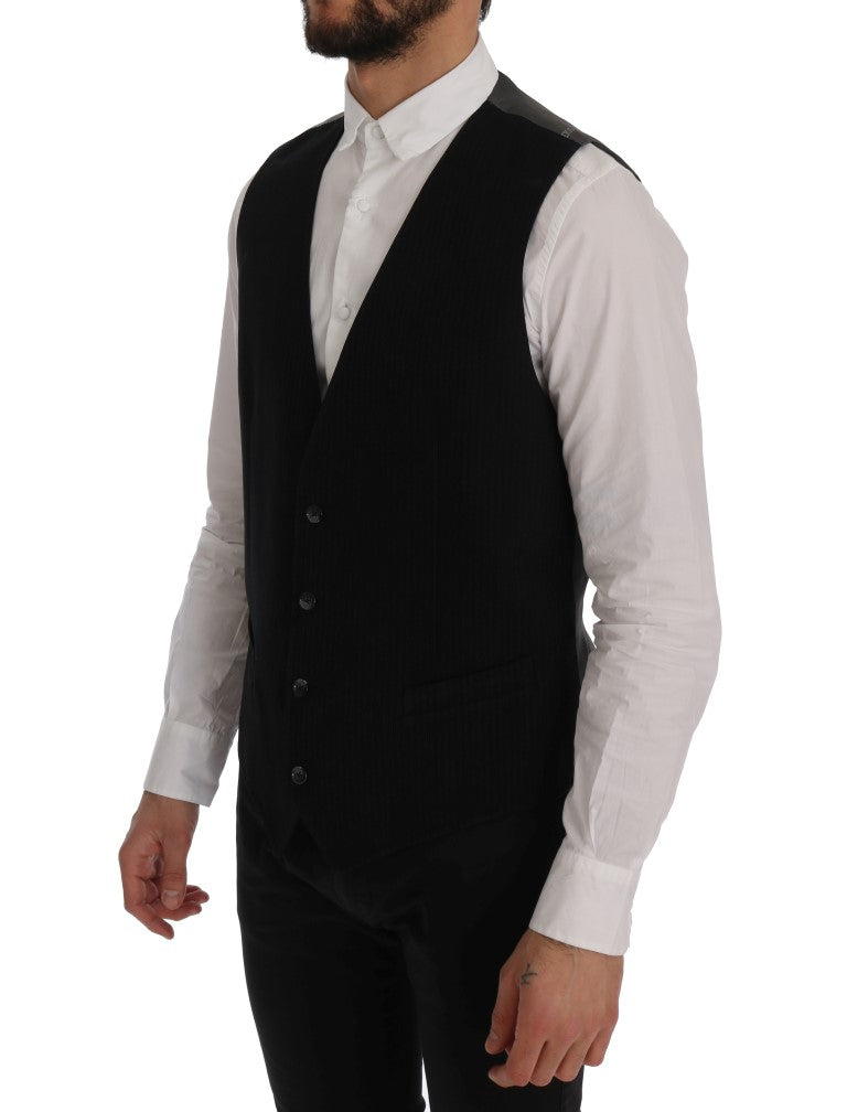 Dolce & Gabbana Elegant Striped Waistcoat Vest Dolce & Gabbana