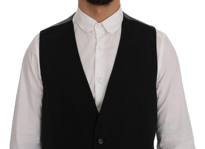 Dolce & Gabbana Elegant Striped Waistcoat Vest Dolce & Gabbana