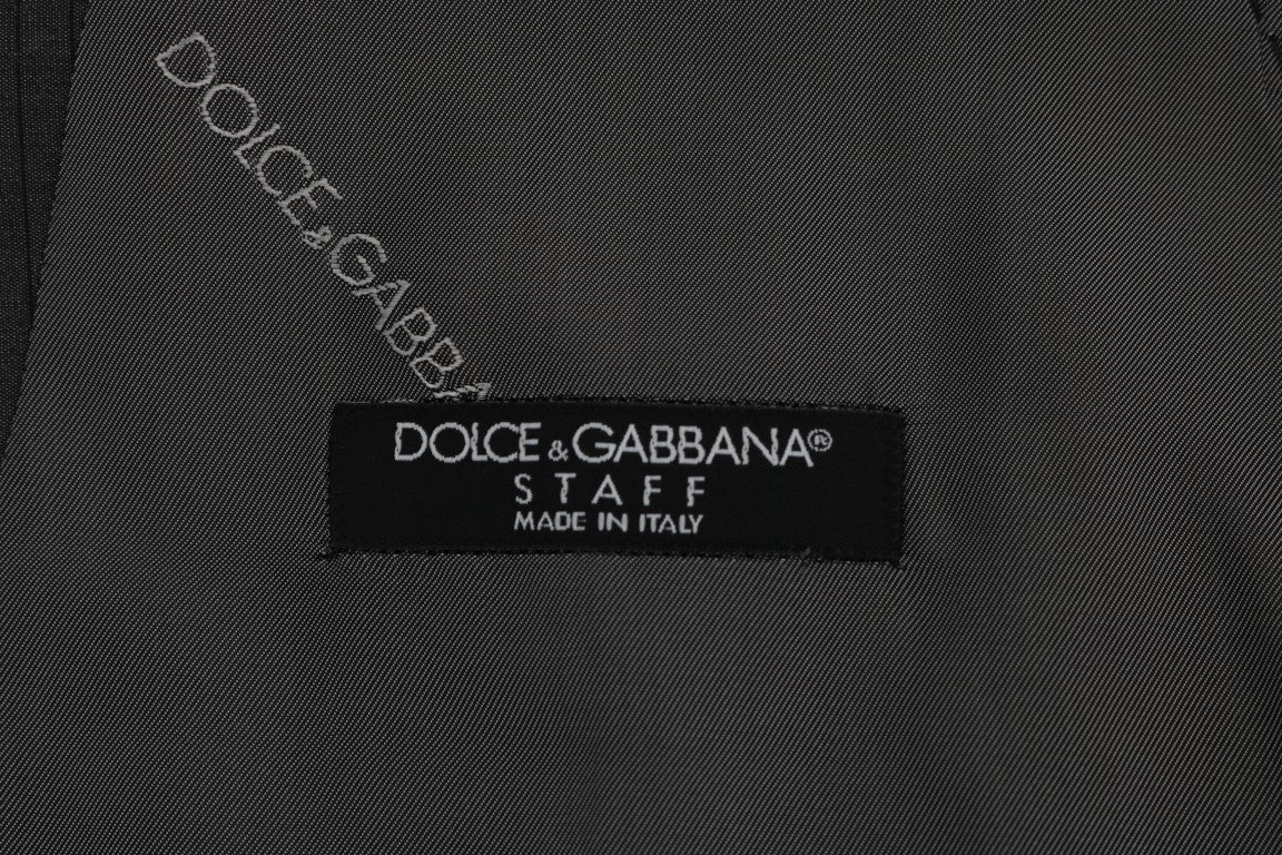 Dolce & Gabbana Sleek Gray Single-Breasted Waistcoat Vest Dolce & Gabbana