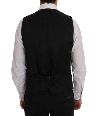 Dolce & Gabbana Elegant Striped Wool Blend Vest Waistcoat Dolce & Gabbana