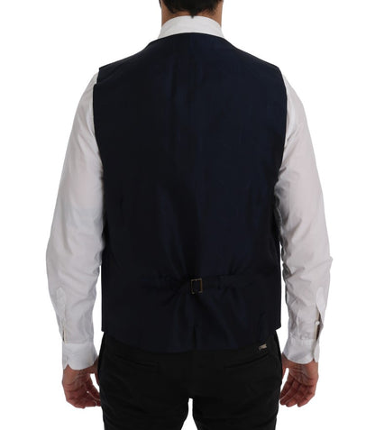 Dolce & Gabbana Elegant Striped Wool Blend Waistcoat Vest Dolce & Gabbana