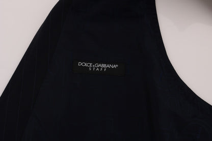 Dolce & Gabbana Elegant Striped Wool Blend Waistcoat Vest Dolce & Gabbana