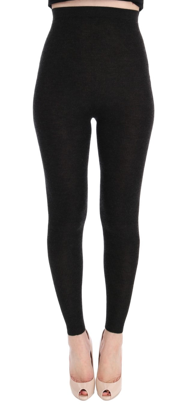 Dolce & Gabbana Elegant High-Waist Cashmere Tights Pants Dolce & Gabbana