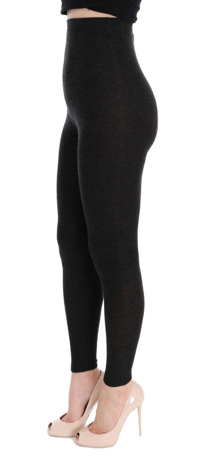 Dolce & Gabbana Elegant High-Waist Cashmere Tights Pants Dolce & Gabbana