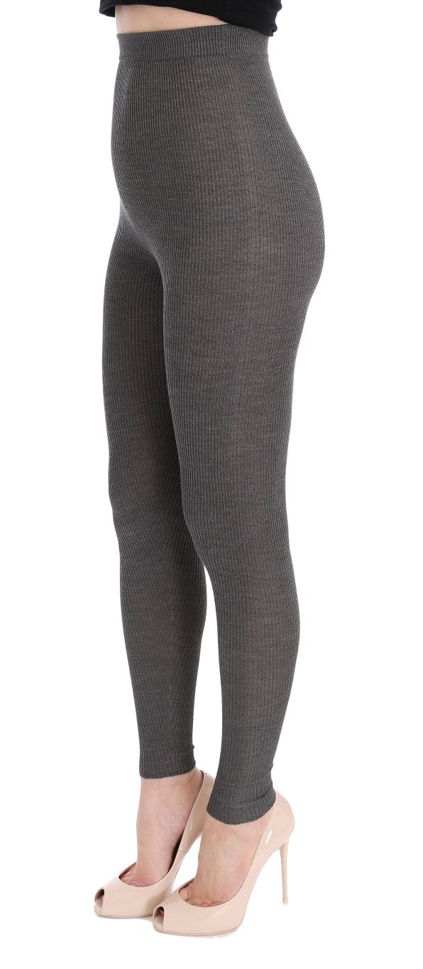 Dolce & Gabbana Elegant High Waist Cashmere Tights Pants Dolce & Gabbana