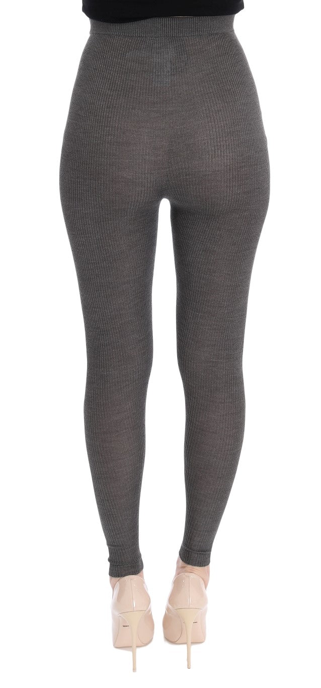 Dolce & Gabbana Elegant High Waist Cashmere Tights Pants Dolce & Gabbana