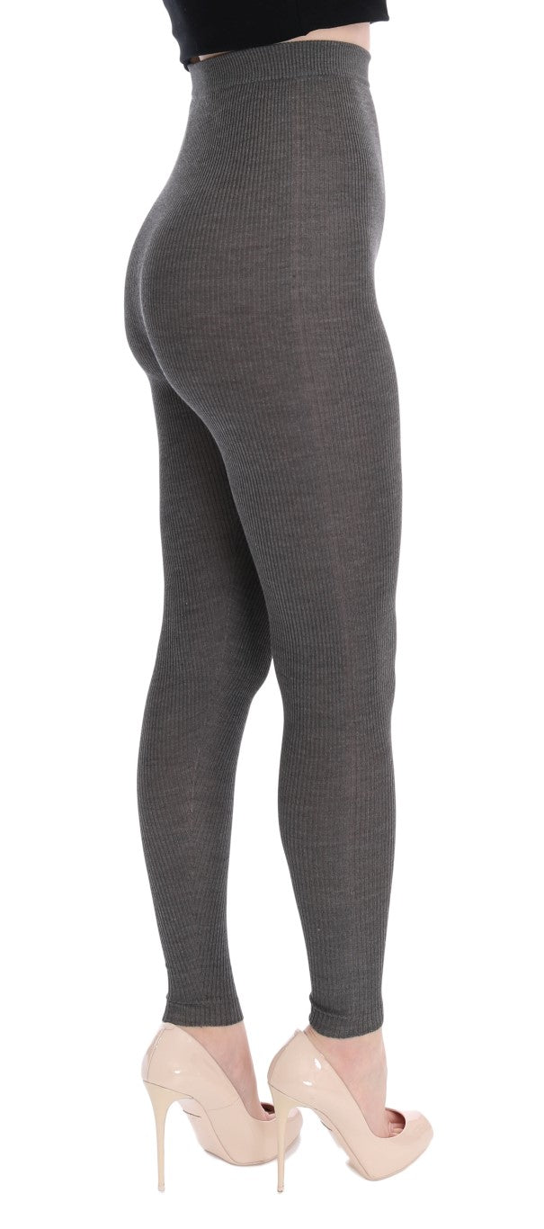 Dolce & Gabbana Elegant High Waist Cashmere Tights Pants Dolce & Gabbana