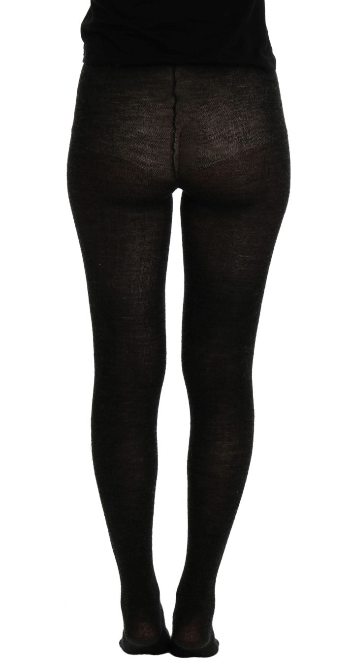 Dolce & Gabbana Elegant Gray High-Waist Stretch Tights Pants Dolce & Gabbana