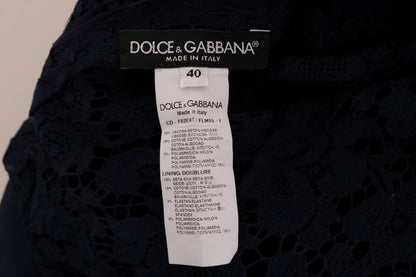 Dolce & Gabbana Elegant Floral Lace A-Line Dress Dolce & Gabbana