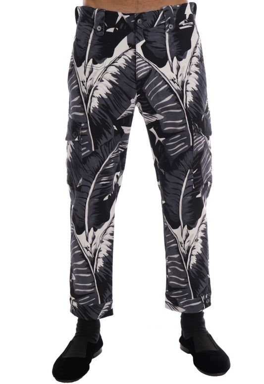 Dolce & Gabbana Elegant Capri Casual Pants in Banana Leaf Print Dolce & Gabbana