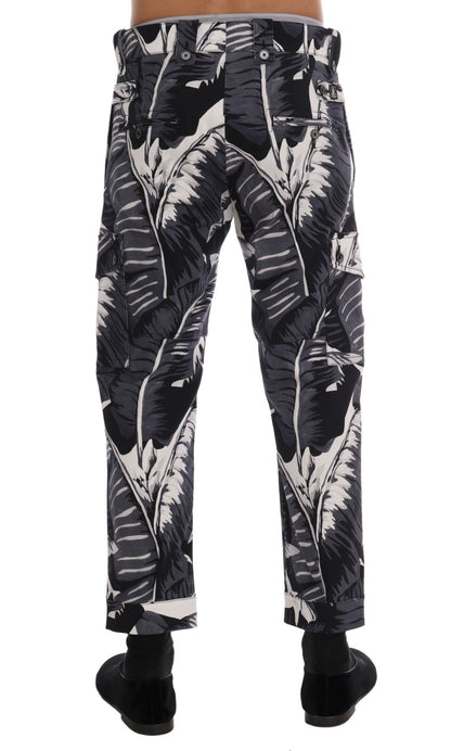 Dolce & Gabbana Elegant Capri Casual Pants in Banana Leaf Print Dolce & Gabbana