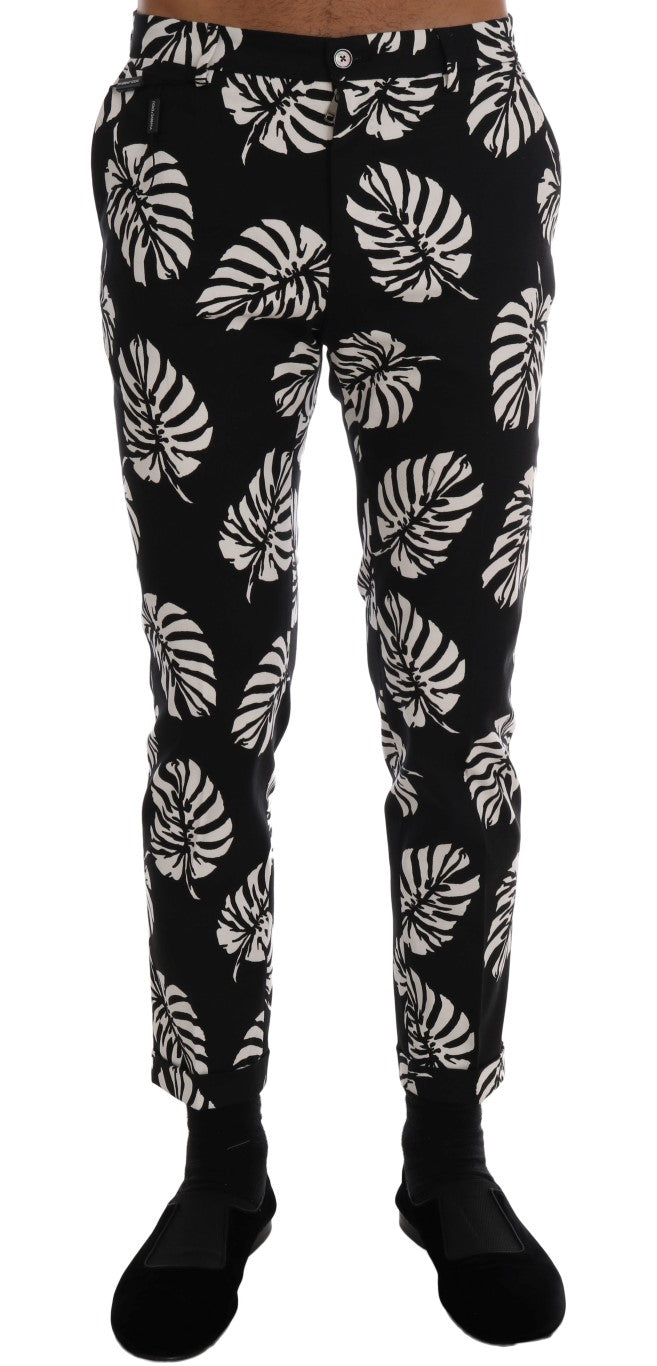 Dolce & Gabbana Slim Fit Leaf Print Ankle Pants Dolce & Gabbana