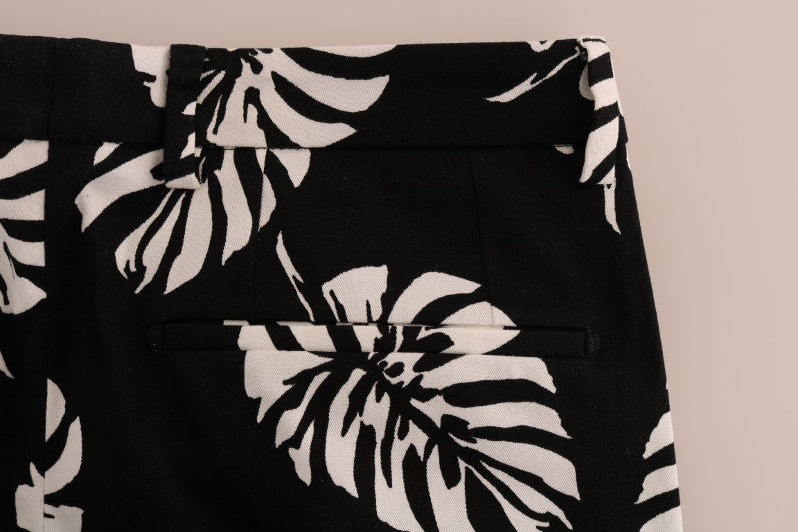 Dolce & Gabbana Slim Fit Leaf Print Ankle Pants Dolce & Gabbana