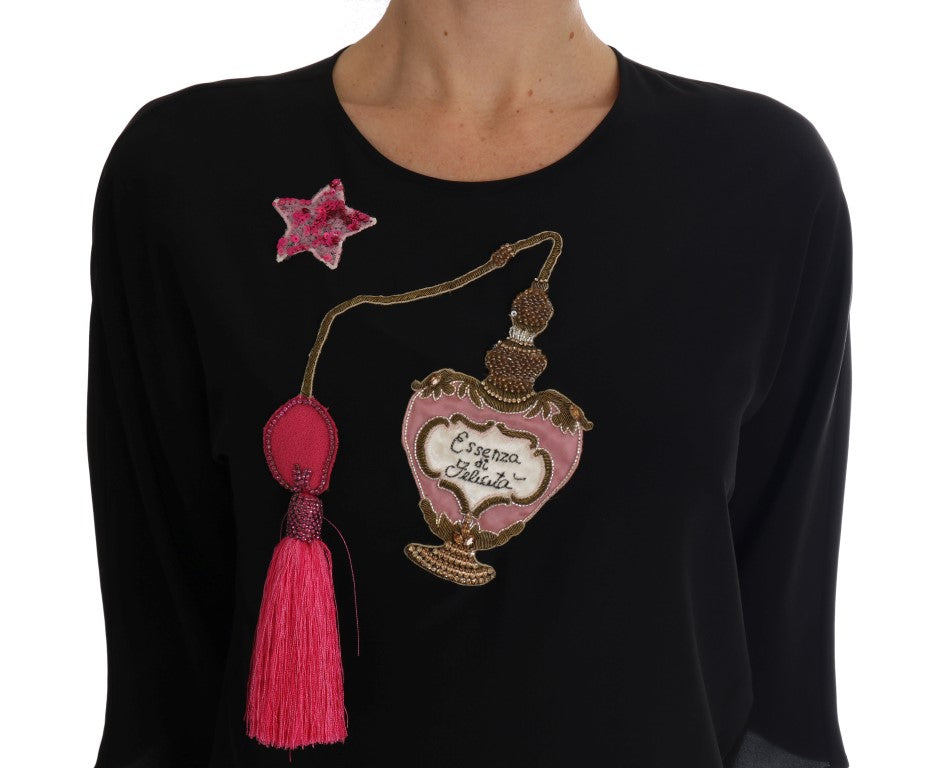 Dolce & Gabbana Fairy Tale Embroidered Silk Blouse Dolce & Gabbana