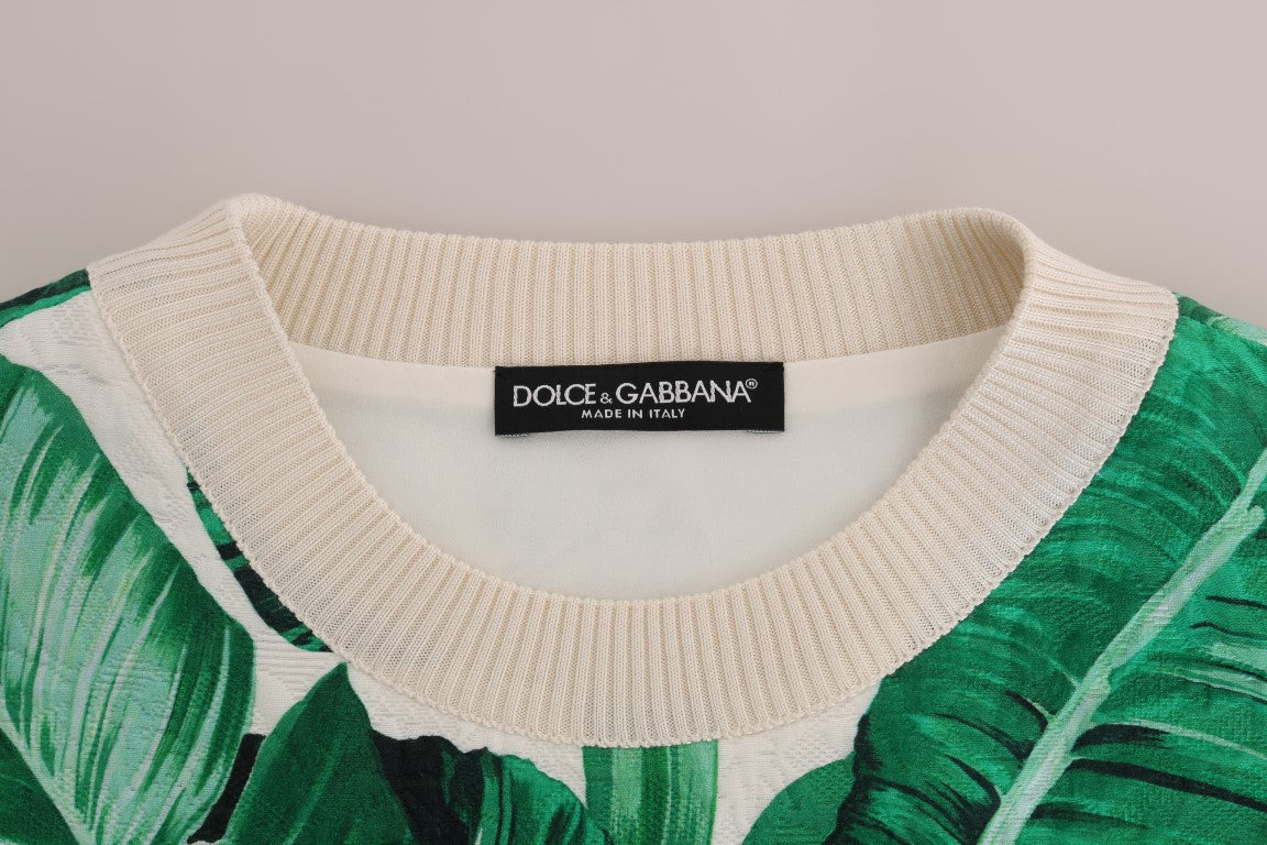 Dolce & Gabbana Tropical Sequined Sweater - Lush Greenery Edition Dolce & Gabbana