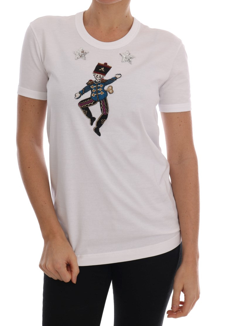 Dolce & Gabbana Sequined Fairy Tale Cotton T-Shirt Dolce & Gabbana