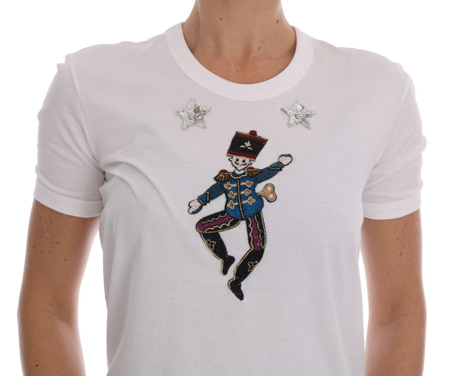 Dolce & Gabbana Sequined Fairy Tale Cotton T-Shirt Dolce & Gabbana