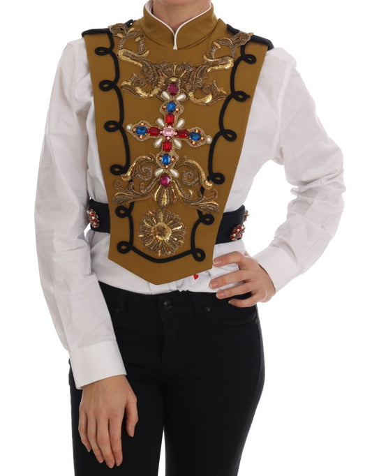 Dolce & Gabbana Runway Embellished Crystal Cross Vest Dolce & Gabbana