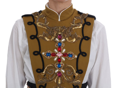 Dolce & Gabbana Runway Embellished Crystal Cross Vest Dolce & Gabbana