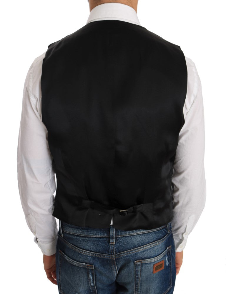 Dolce & Gabbana Elegant Slim Fit Formal Vest in Black Dolce & Gabbana