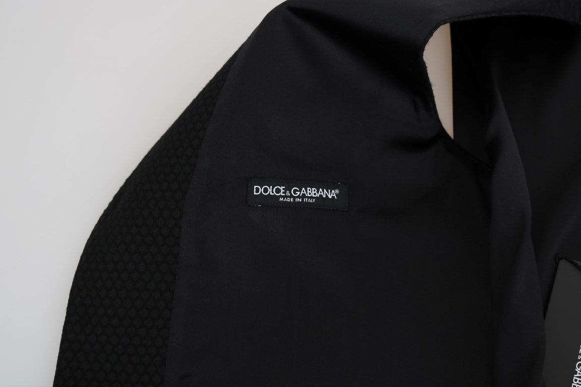 Dolce & Gabbana Elegant Polka Dot Black Dress Vest Dolce & Gabbana