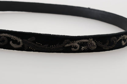 Dolce & Gabbana Elegant Black Cotton-Leather Men's Belt Dolce & Gabbana