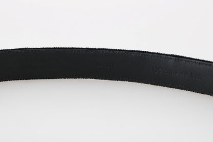 Dolce & Gabbana Elegant Black Cotton-Leather Men's Belt Dolce & Gabbana