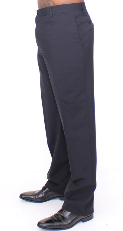 Dolce & Gabbana Elegant Pleated Black Wool Trousers Dolce & Gabbana