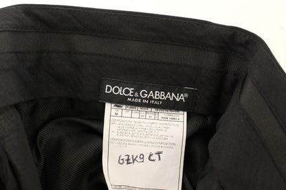 Dolce & Gabbana Elegant Pleated Black Wool Trousers Dolce & Gabbana