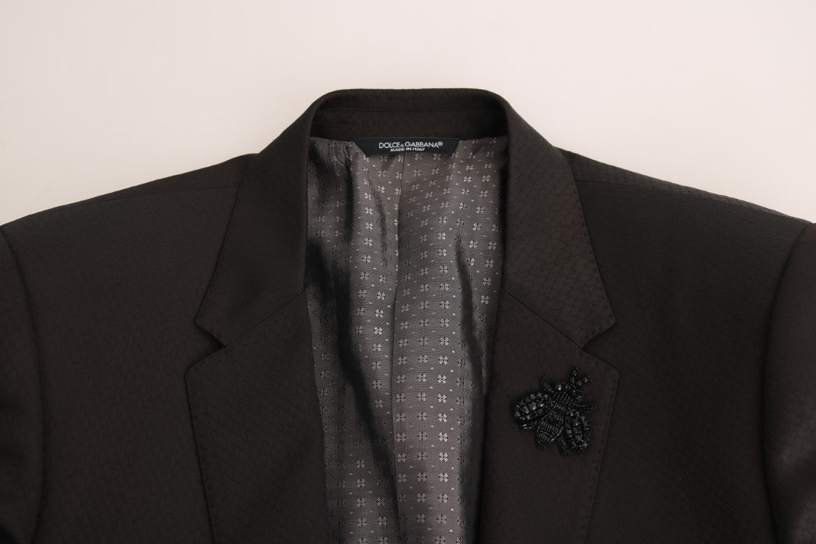 Dolce & Gabbana Elegant Brown Jacquard Martini Suit Dolce & Gabbana