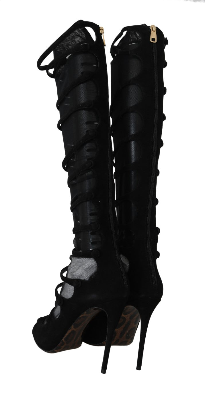 Dolce & Gabbana Elegance Redefined: Chic Knee-High Stiletto Boots Dolce & Gabbana