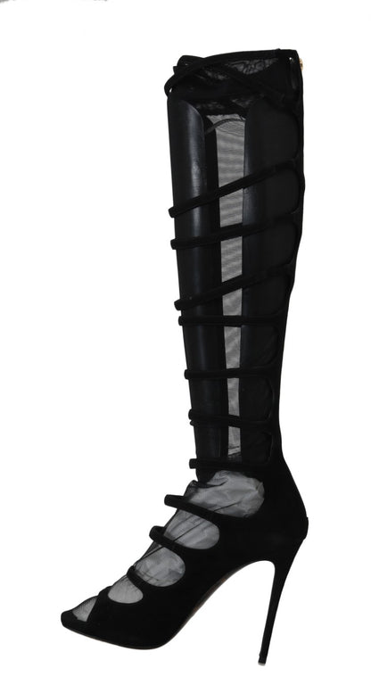 Dolce & Gabbana Elegance Redefined: Chic Knee-High Stiletto Boots Dolce & Gabbana