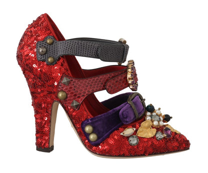 Dolce & Gabbana Red Bellucci Alta Moda Embellished Pumps Dolce & Gabbana