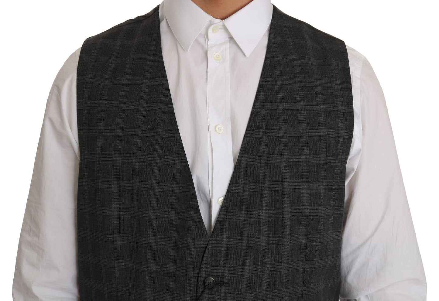 Dolce & Gabbana Elegant Checkered Wool Vest for the Urbane Man Dolce & Gabbana