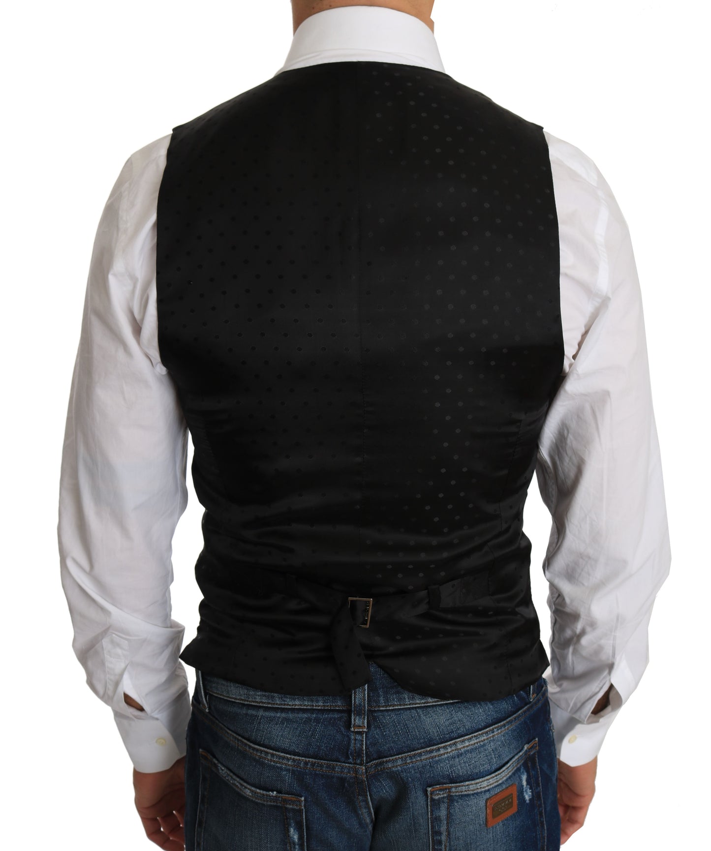 Dolce & Gabbana Sleek Black Wool Blend Formal Vest Dolce & Gabbana