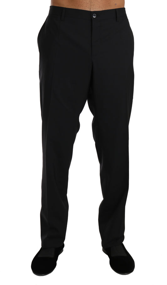 Dolce & Gabbana Elegant Black Wool Dress Pants Dolce & Gabbana