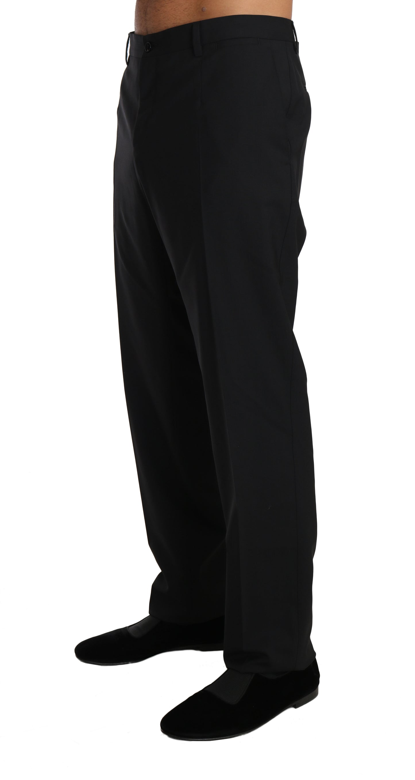 Dolce & Gabbana Elegant Black Wool Dress Pants Dolce & Gabbana