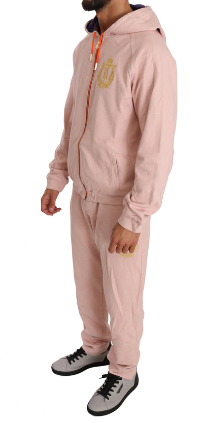 Billionaire Italian Couture Elegant Pink Cotton Sweatsuit Luxury Comfort Billionaire Italian Couture