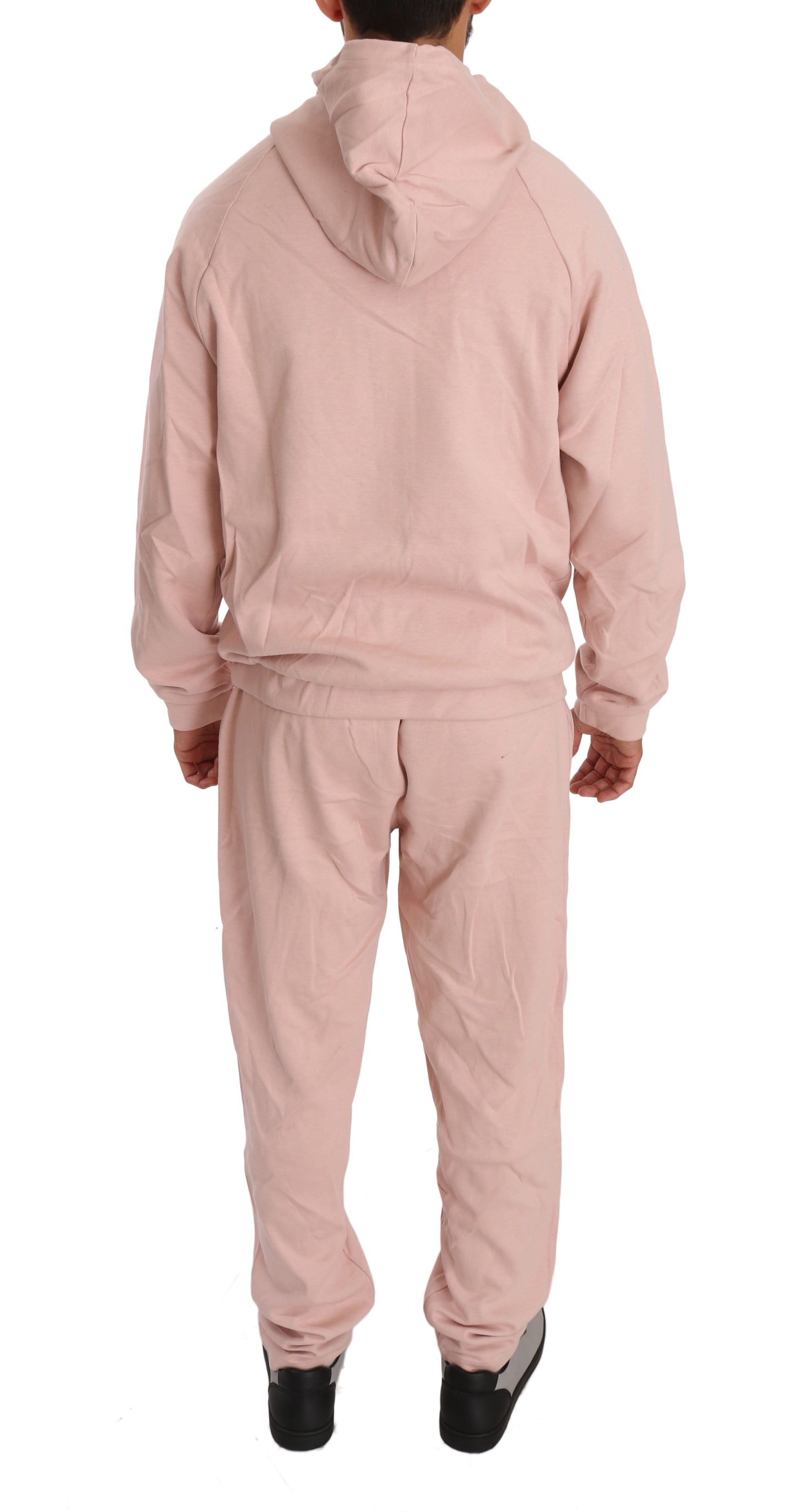 Billionaire Italian Couture Elegant Pink Cotton Sweatsuit Luxury Comfort Billionaire Italian Couture