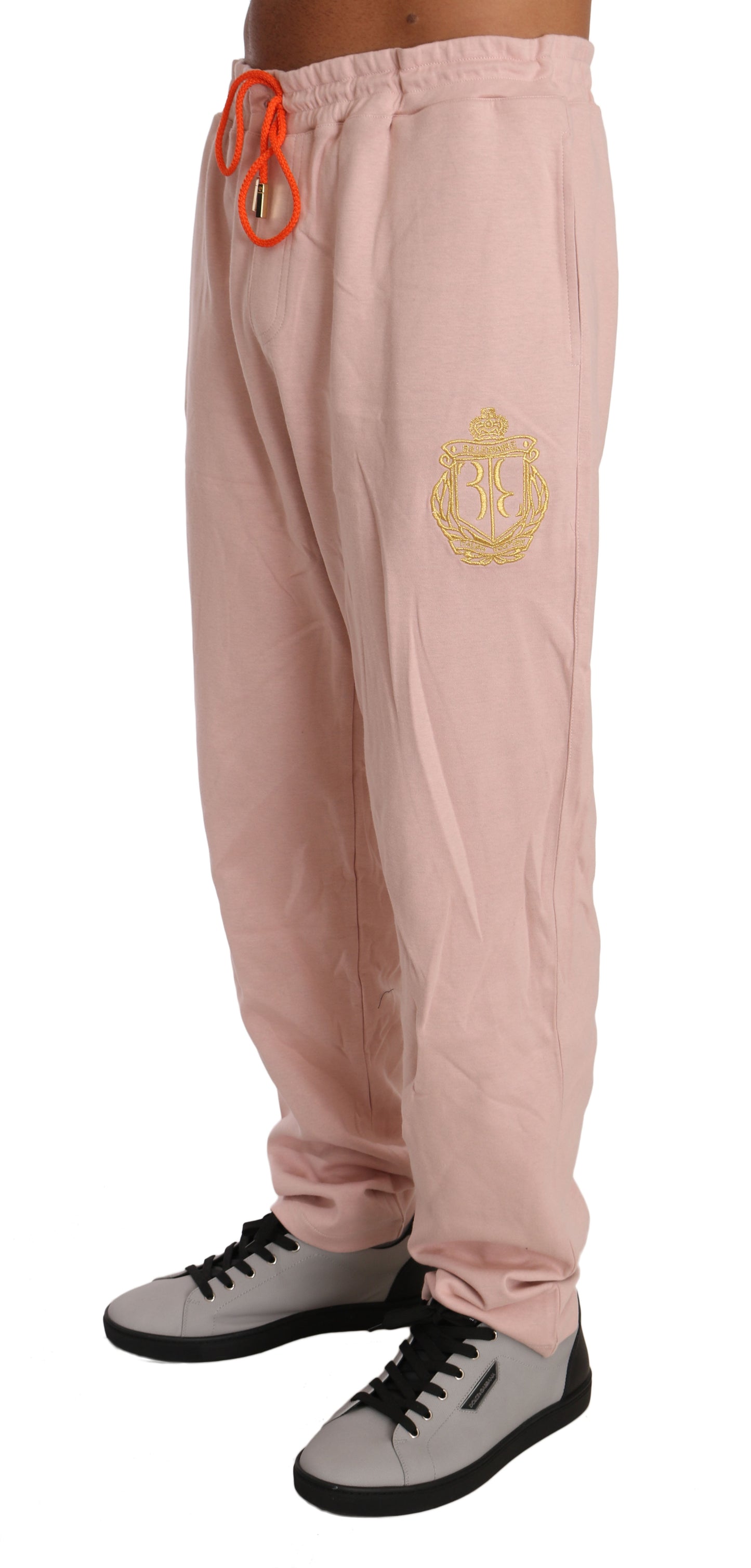 Billionaire Italian Couture Elegant Pink Cotton Sweatsuit Luxury Comfort Billionaire Italian Couture