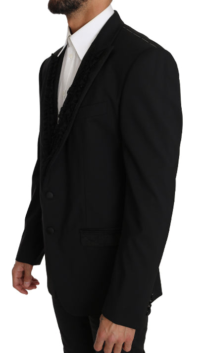 Dolce & Gabbana Elegant Black Slim Fit Martini Blazer Jacket Dolce & Gabbana