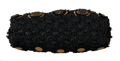 Dolce & Gabbana Black Tassel Gold Baroque Crystal Evening Clutch Dolce & Gabbana