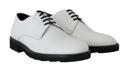 Dolce & Gabbana Elegant White Formal Leather Shoes Dolce & Gabbana