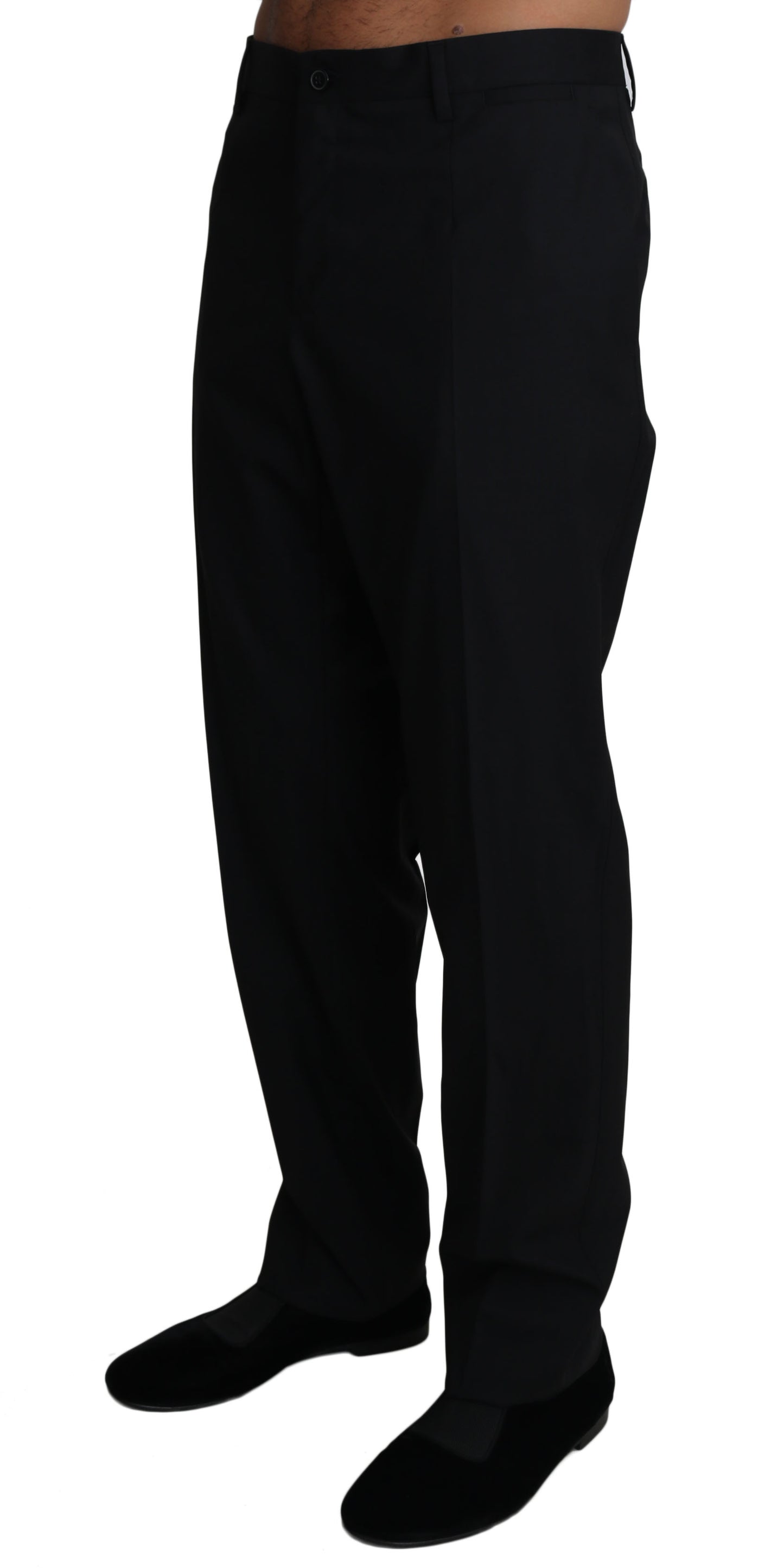 Dolce & Gabbana Elegant Black Formal Wool Blend Trousers Dolce & Gabbana