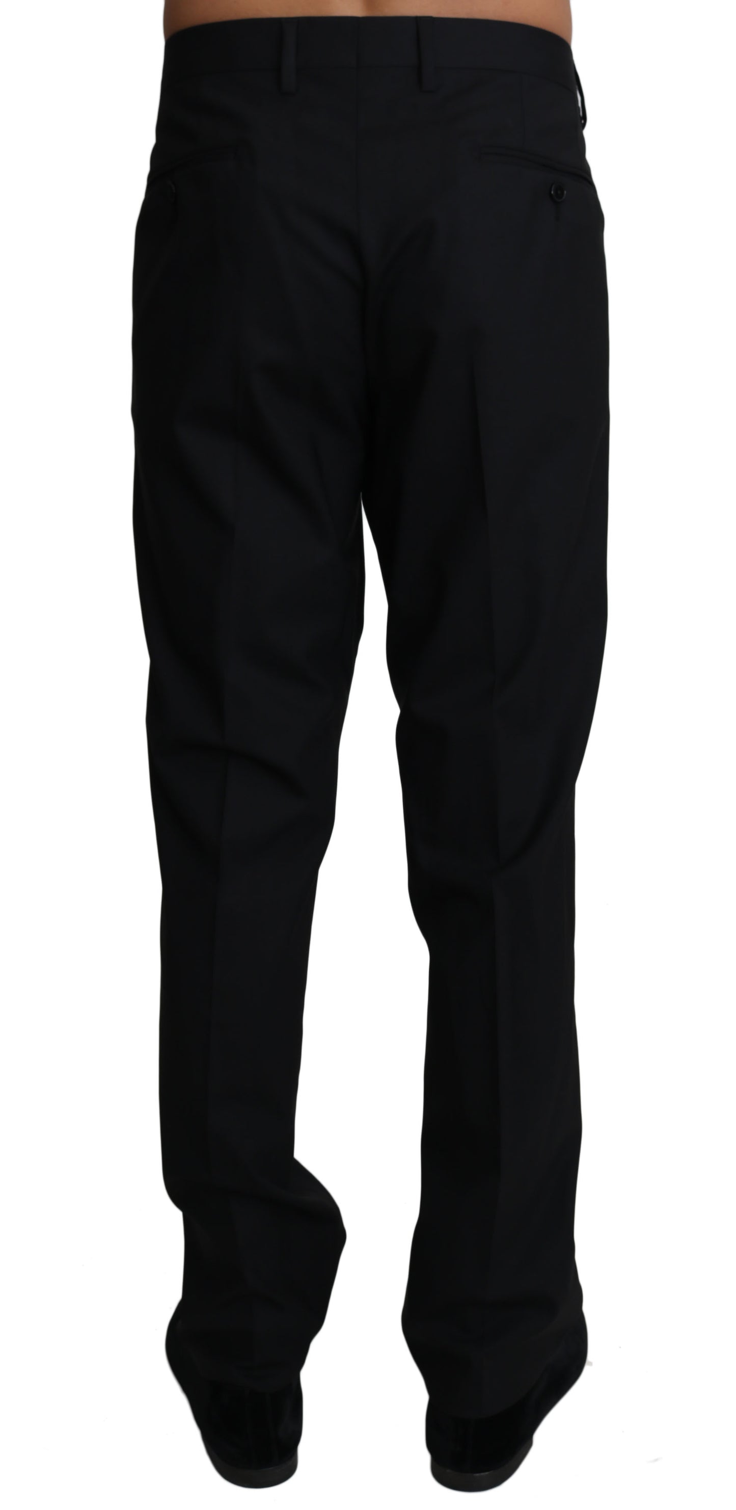 Dolce & Gabbana Elegant Black Formal Wool Blend Trousers Dolce & Gabbana