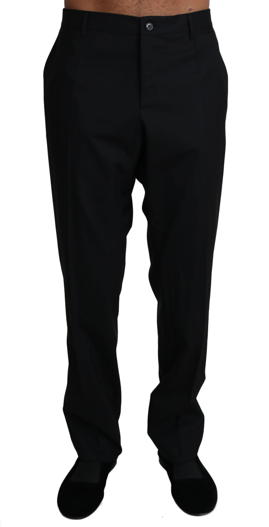 Dolce & Gabbana Elegant Black Formal Wool Blend Trousers Dolce & Gabbana